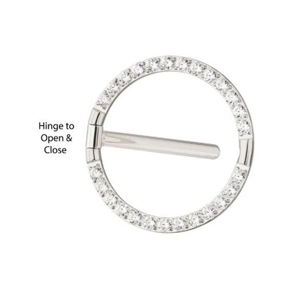 Nipple argolla con brillo clear. Titanio grado implante