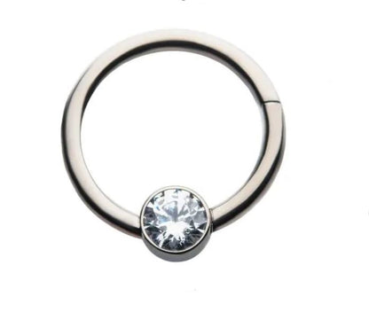 Argolla clicker brillo central clear