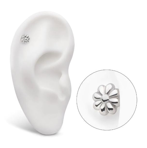 Flor de 8 pétalos - titanio grado implante ASTM F-136