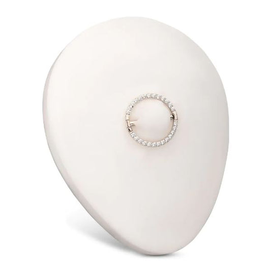 Titanio grado implante. Nipple argolla con briilo clear