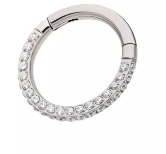 Argolla clicker con brillo lateral y frontal