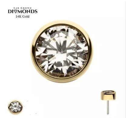 Oro 14k. Diamante 2mm