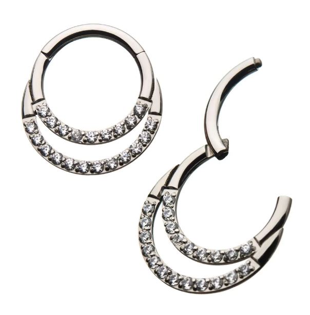 Argolla clicker doble argolla brillos