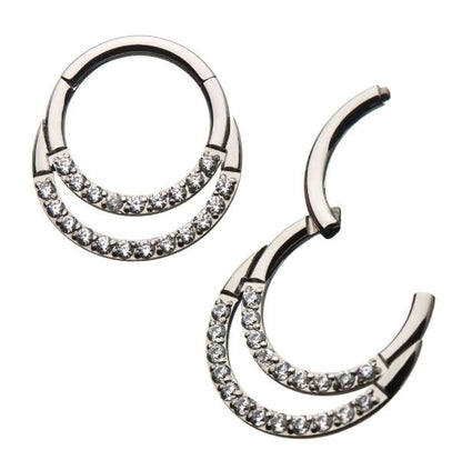 Argolla clicker doble argolla brillos