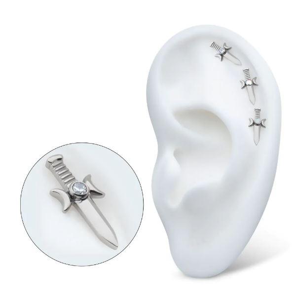 Daga fase lunar  - titanio grado implante ASTM F-136