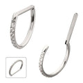 Argolla clicker D con brillo lateral