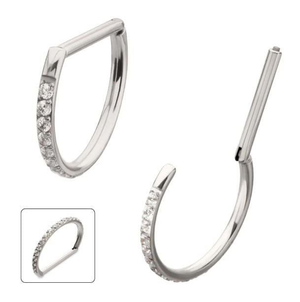 Argolla clicker D con brillo lateral