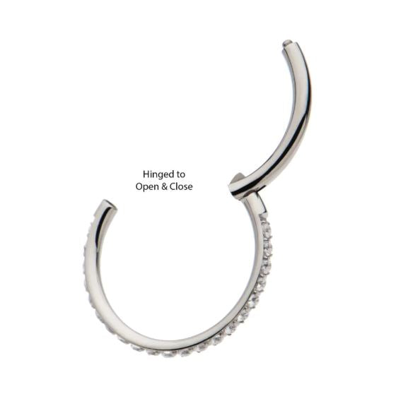 Argolla clicker con brillo lateral