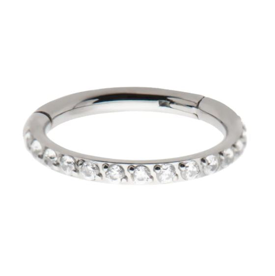 Argolla clicker con brillo lateral