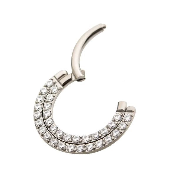 Argolla clicker doble brillo frontal clear