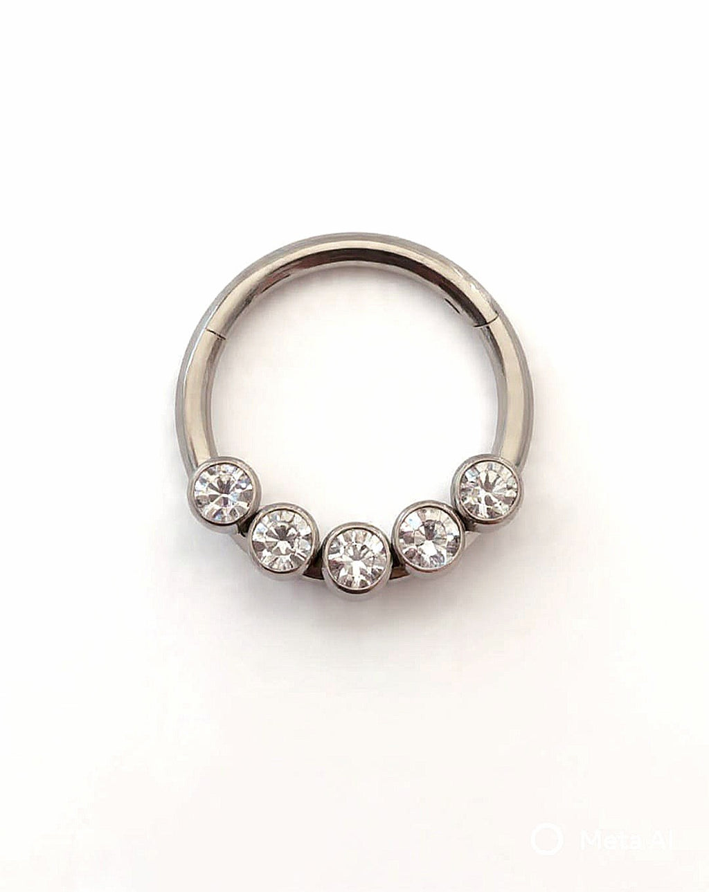 Argolla clicker con cinco Cz clear