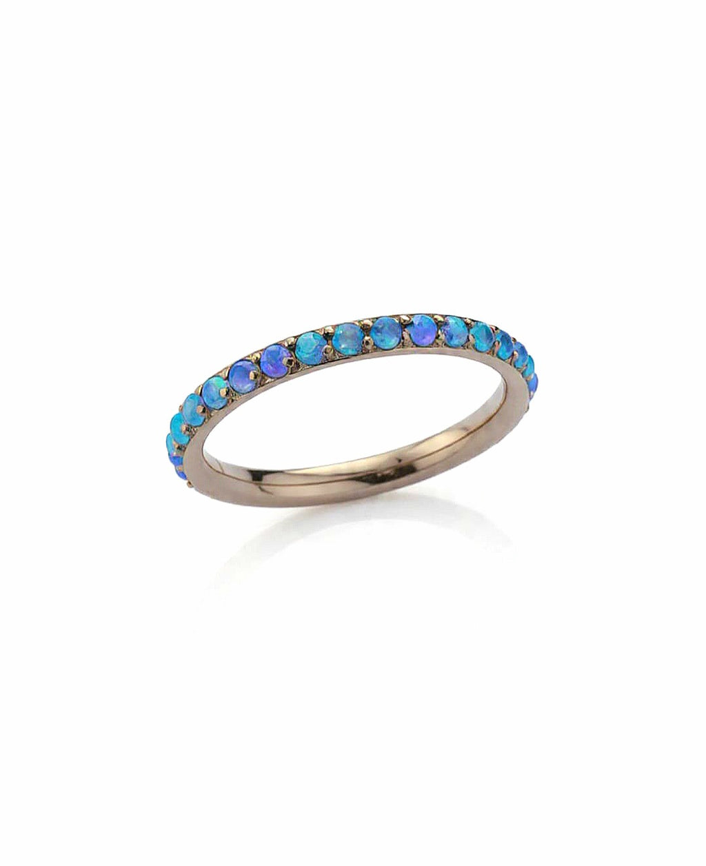 Argolla clicker ópalo lateral azul