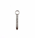 Charms - Barra Cz clear en titanio grado implante