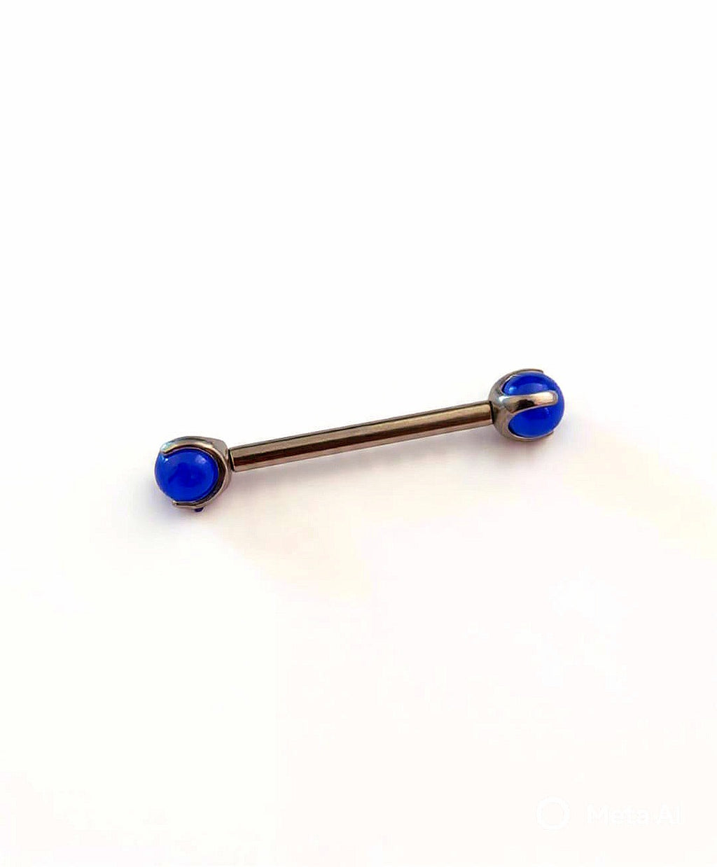 Barbell con esfera Azul - titanio grado implante ASTM F-136