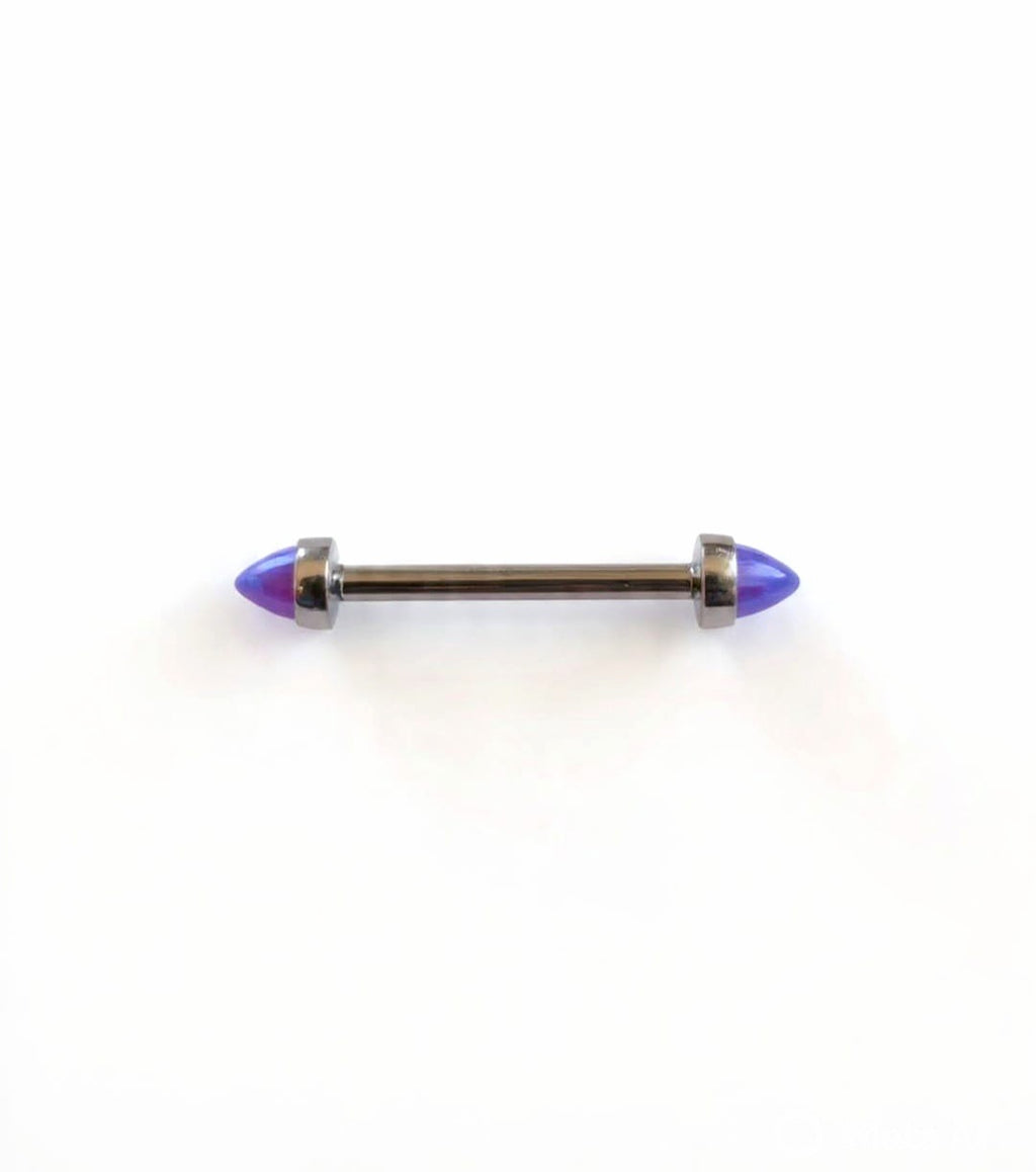 Nipple con punta Opalo lavanda - titanio grado implante ASTM F-136