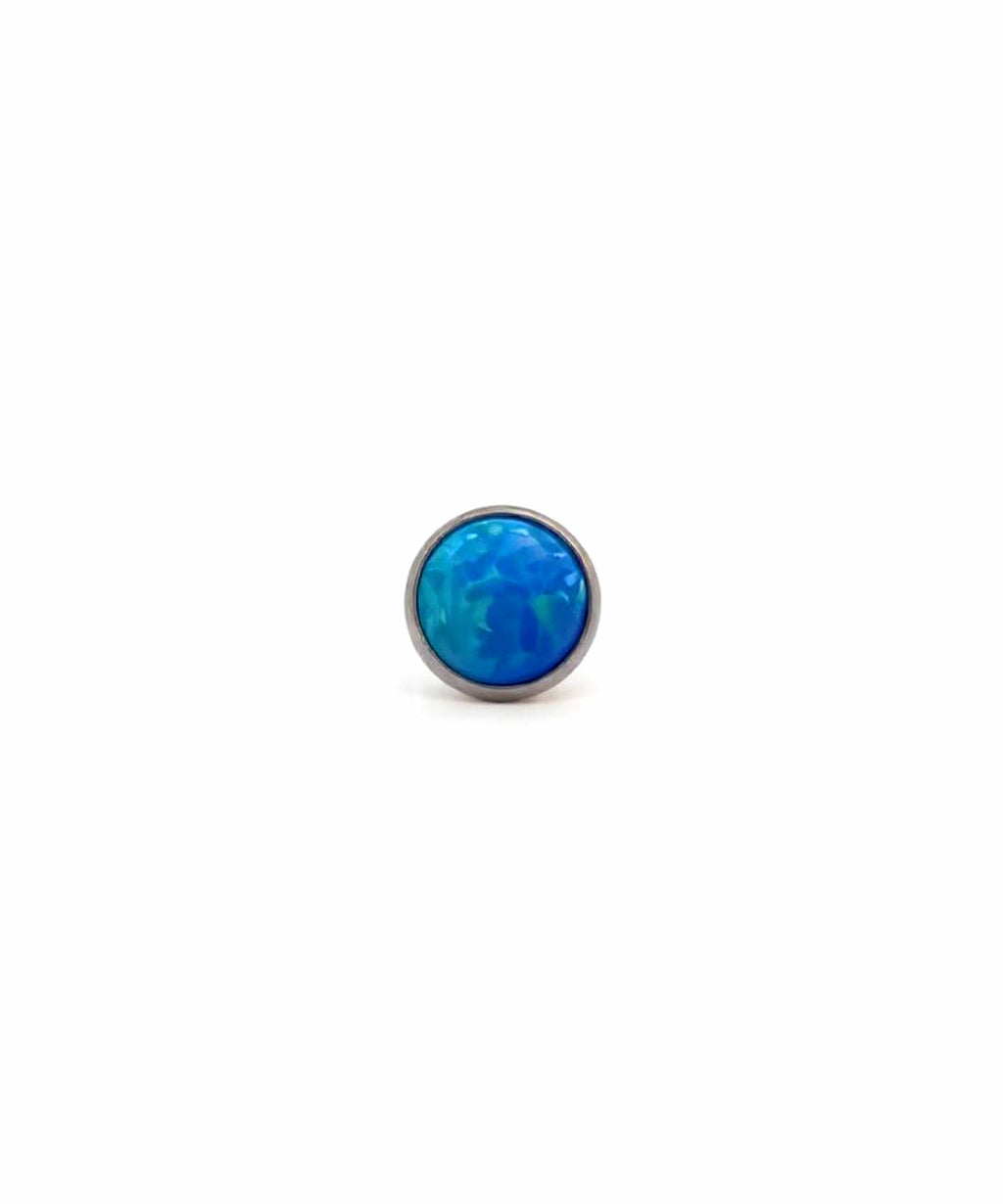 Ópalo azul 4mm - titanio grado implante ASTM F-136