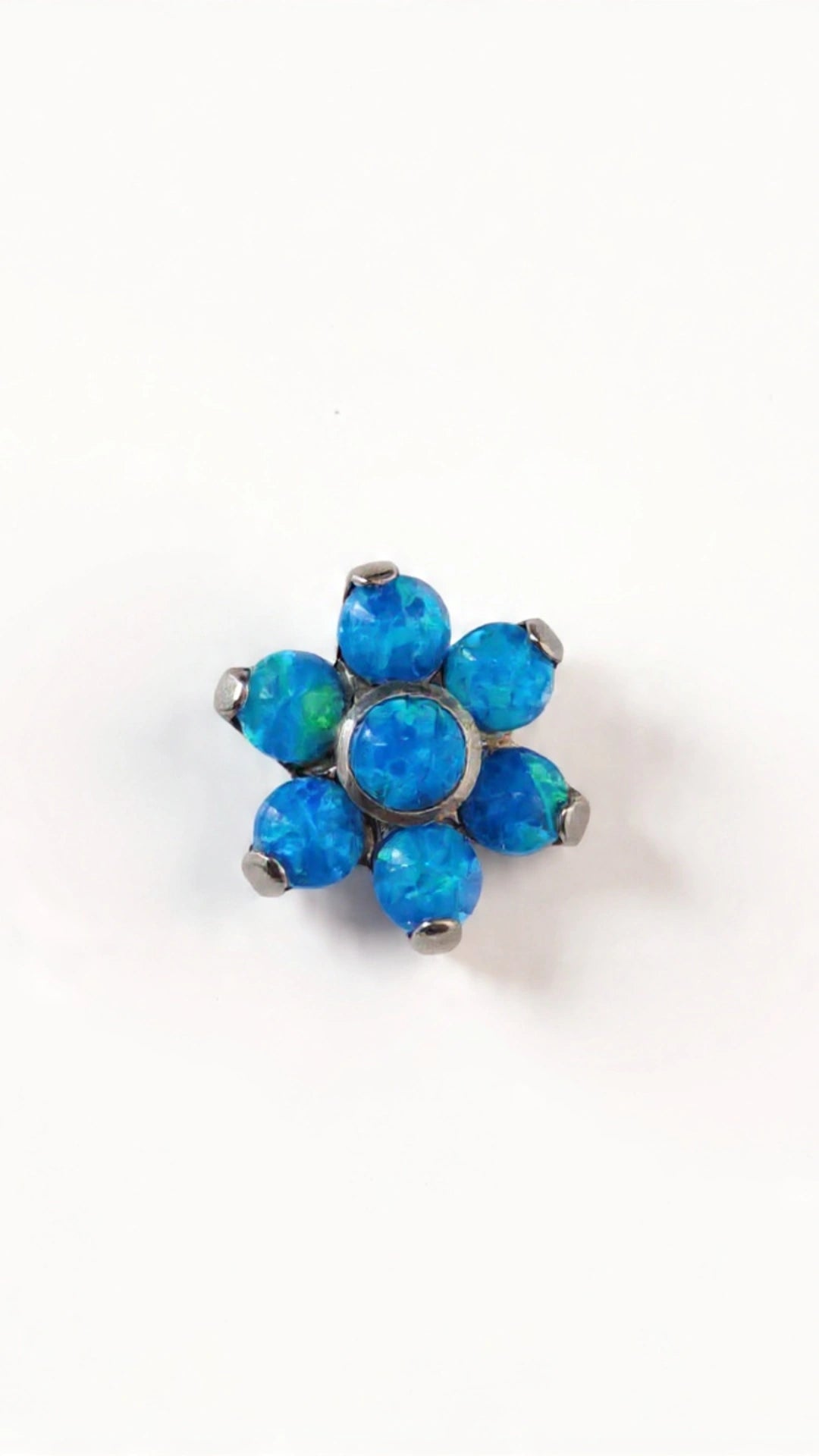 Flor ópalo 7mm - titanio grado implante ASTM F-136