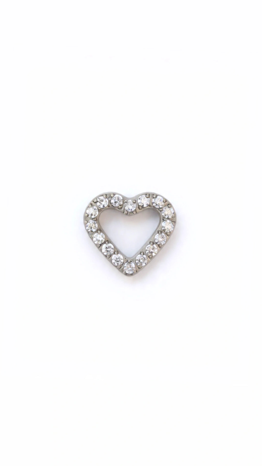 Corazón brillo Clear - titanio grado implante ASTM F-136