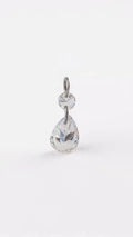 Charms - gota con brillo en titanio grado implante