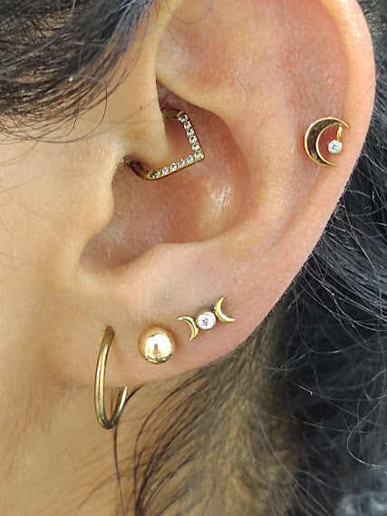 Argolla clicker gota con brillos