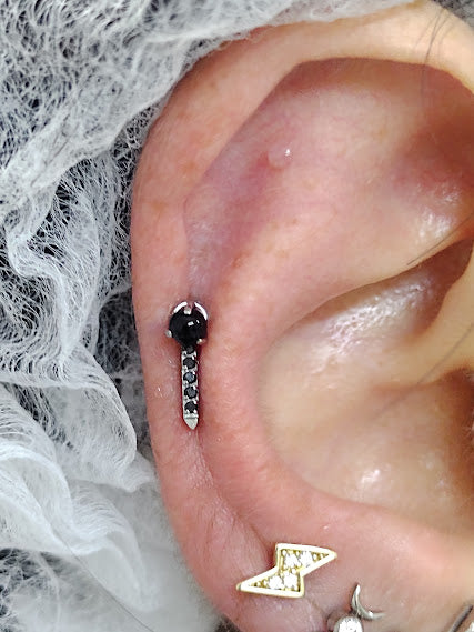 Ball jade negro 3 mm - titanio grado implante ASTM F-136