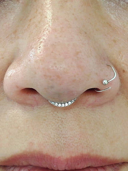 Argolla clicker brillo frontal clear