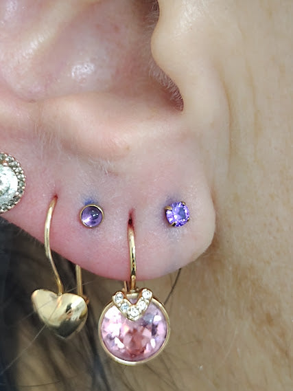 Top Amatista 3mm - titanio grado implante ASTM F-136