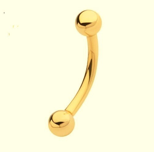 Barbell curvo - PVD en Oro de 24K