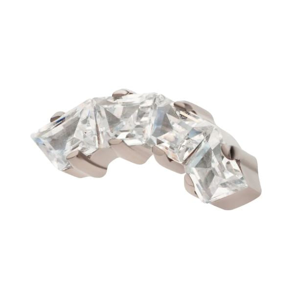 Media luna trapezoidal - titanio grado implante ASTM F-136