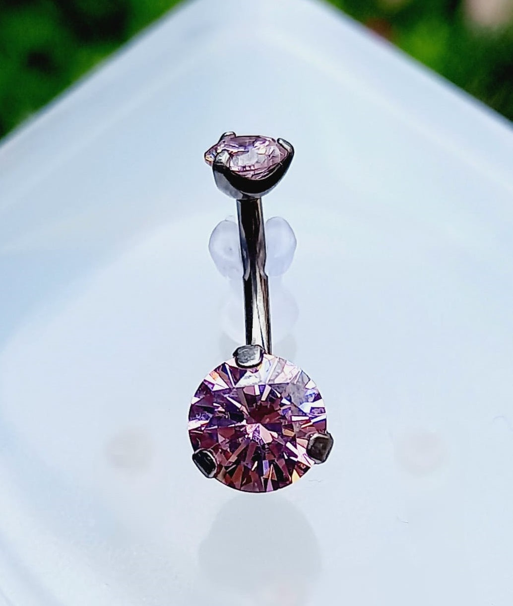 Navel cristal Rosa