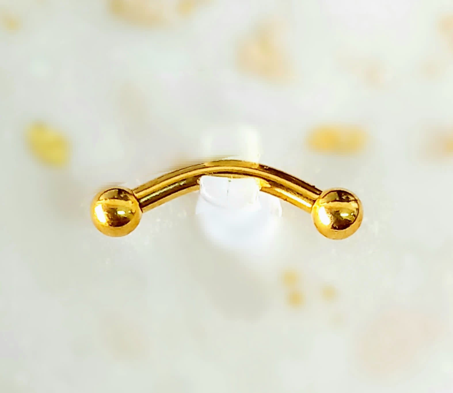 Barbell curvo - PVD en Oro de 24K