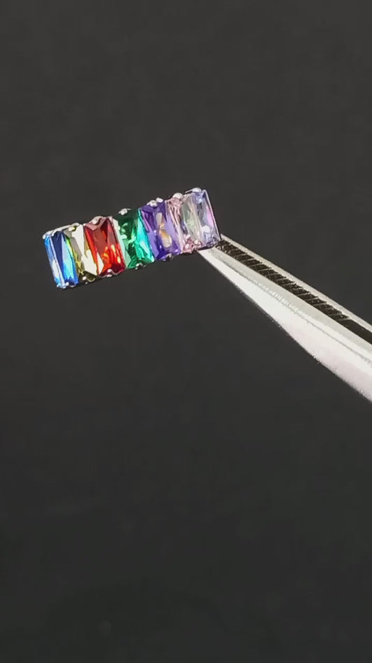 Titanio grado implante. Clicker baguette colores