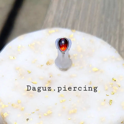 Lagrima piedra Ágata - titanio grado implante ASTM F-136